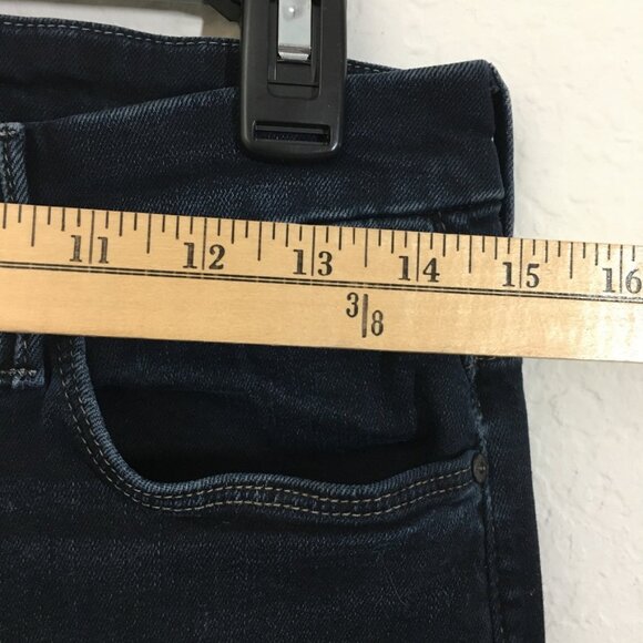 MOTHER High Waisted Looker Ankle Fray in Last Call Wash Size 29 Dark Blue - Picture 4 of 14